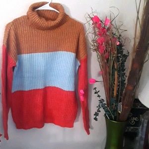 Planet Gold Juniors' Colorblocked Turtleneck Sweat